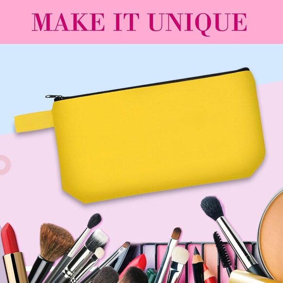 10 Pieces Canvas Makeup Bags Bulk for Women Travel Cosmetic Organizer Plain Stor - Picture 7 of 7